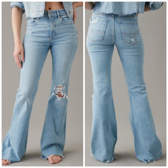 American Eagle Outfitters Denim - American Eagle Super High Rise Flare Next Level 2024 Jeans Size 12 Long